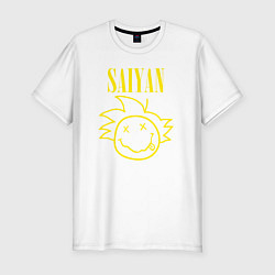 Футболка slim-fit Saiyan Dragon Ball, цвет: белый