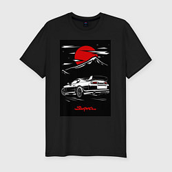 Футболка slim-fit Toyota Supra jdm гоночный, цвет: черный