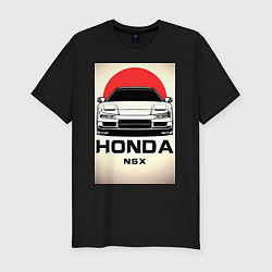 Футболка slim-fit Honda nsx автомобиль, цвет: черный