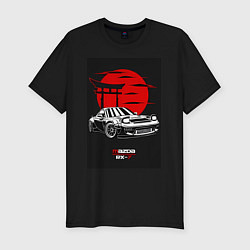 Футболка slim-fit Mazda rx-7 jdm style, цвет: черный