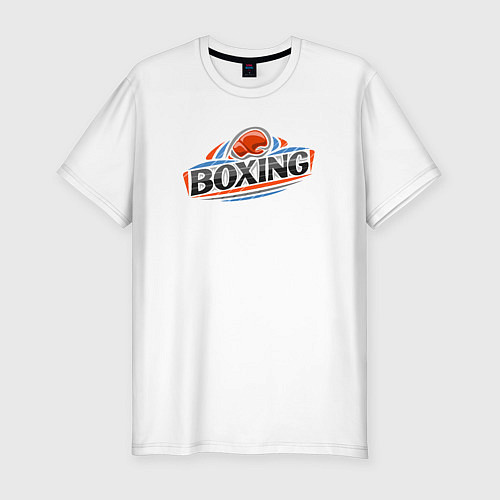 Мужская slim-футболка Boxing team / Белый – фото 1