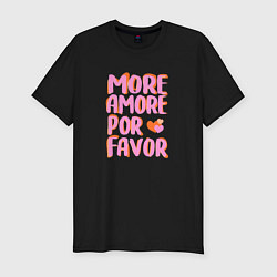 Футболка slim-fit More amore por favor, цвет: черный