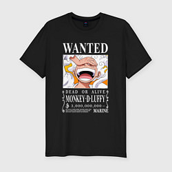 Футболка slim-fit Monkey D Luffy - wanted, цвет: черный