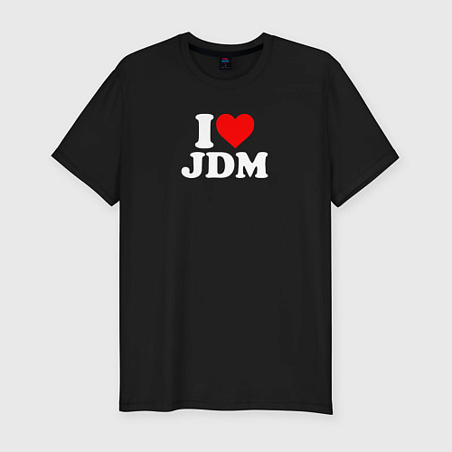 Мужская slim-футболка I love JDM / Черный – фото 1