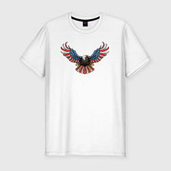 Мужская slim-футболка Орёл Америки