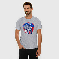 Футболка slim-fit Elephant USA, цвет: меланж — фото 2