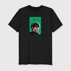 Мужская slim-футболка Техен зеленый
