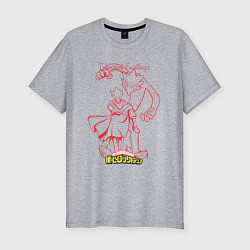 Футболка slim-fit Моя геройская академия Такаями, цвет: меланж