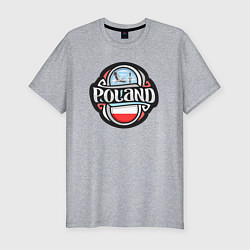 Футболка slim-fit Poland, цвет: меланж