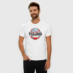 Футболка slim-fit Poland, цвет: белый — фото 2