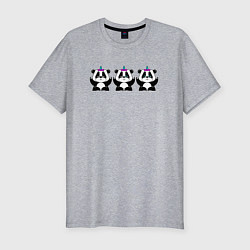 Мужская slim-футболка Йоганутые пандароги