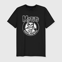 Футболка slim-fit Misfits want your skull rock, цвет: черный