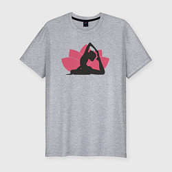 Футболка slim-fit Yoga lotus, цвет: меланж