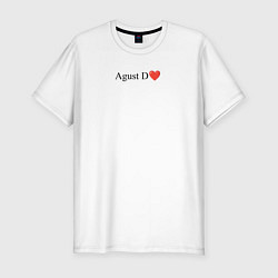 Футболка slim-fit BTS Agust D, цвет: белый