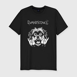 Мужская slim-футболка Evanescence rock dog