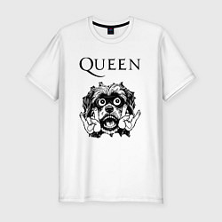 Футболка slim-fit Queen - rock dog, цвет: белый