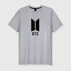 Футболка slim-fit BTS знак, цвет: меланж