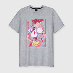 Футболка slim-fit Hunter x Hunter Hisoka Morow, цвет: меланж