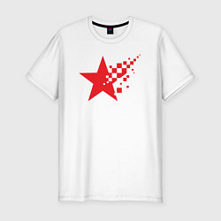 Футболка slim-fit USSR pixel star, цвет: белый