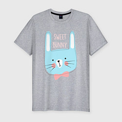 Футболка slim-fit Sweet bunny, цвет: меланж