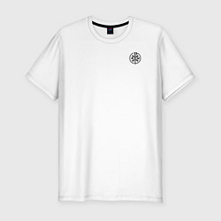 Мужская slim-футболка За веру царя и святую триединую Русь малый КЦК чер