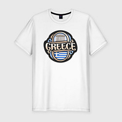 Футболка slim-fit Greece, цвет: белый