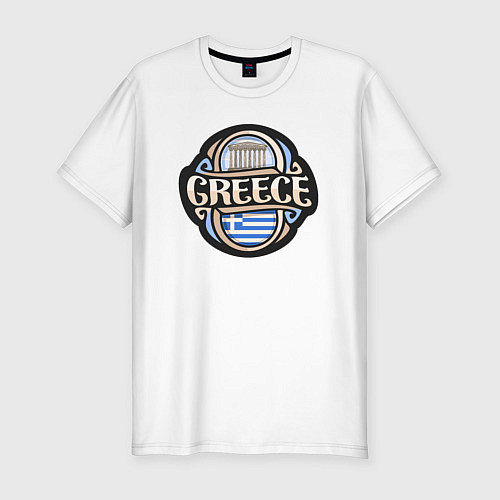 Мужская slim-футболка Greece / Белый – фото 1