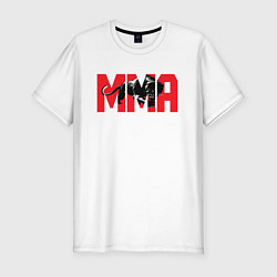 Футболка slim-fit MMA пантера, цвет: белый