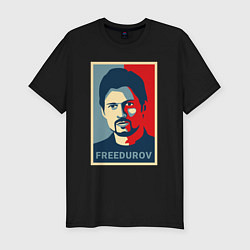 Футболка slim-fit Freedurov obey, цвет: черный