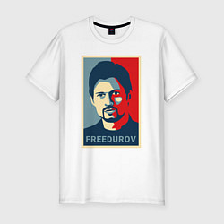 Футболка slim-fit Freedurov obey, цвет: белый