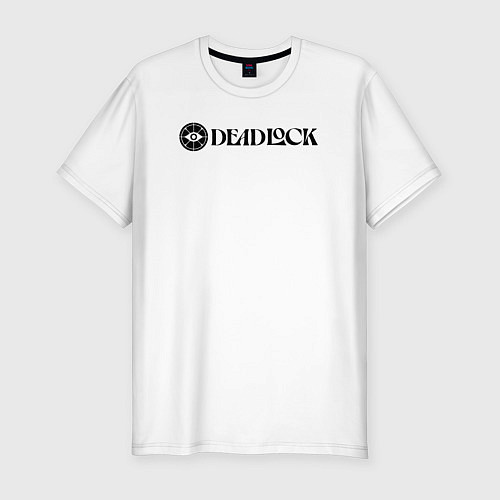 Мужская slim-футболка Deadlock white logo / Белый – фото 1