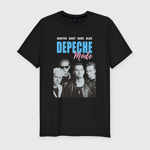Мужская slim-футболка Depeche Mode Vintage / Черный – фото 1