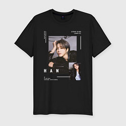 Футболка slim-fit Stray kids Han Jisung, цвет: черный