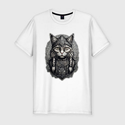 Футболка slim-fit Viking cat, цвет: белый