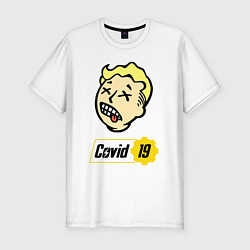 Футболка slim-fit Vault boy - covid 19, цвет: белый