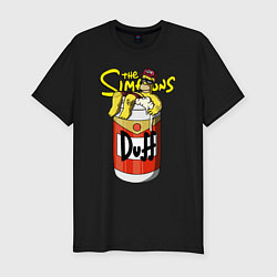 Футболка slim-fit Homer in beer, цвет: черный