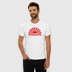 Футболка slim-fit Nissan car, цвет: белый — фото 2