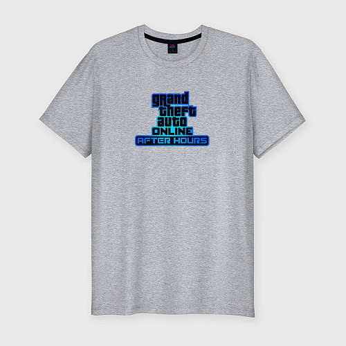 Мужская slim-футболка GTA online game / Меланж – фото 1