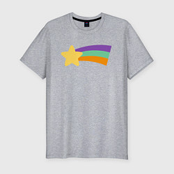 Футболка slim-fit Радужный свитер Мэйбл, цвет: меланж