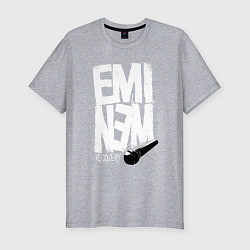 Футболка slim-fit Eminem - microphone, цвет: меланж