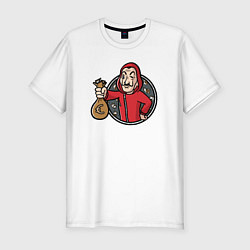 Футболка slim-fit Money man, цвет: белый