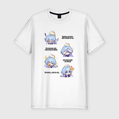 Мужская slim-футболка Зарянка фразы / Белый – фото 1