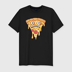 Футболка slim-fit Pizza face, цвет: черный