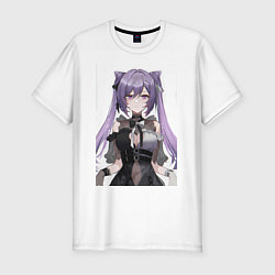 Футболка slim-fit Genshin Impact Кэцин, цвет: белый