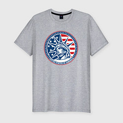 Мужская slim-футболка USA flag New York