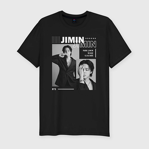 Мужская slim-футболка Park Jimin bts / Черный – фото 1