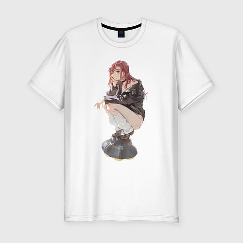 Мужская slim-футболка Момо Аясэ НЛО / Белый – фото 1