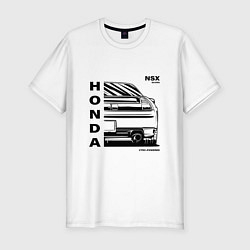 Футболка slim-fit Honda nsx acura vtec powered, цвет: белый