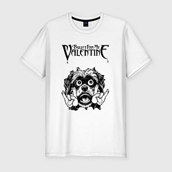 Футболка slim-fit Bullet For My Valentine - rock dog, цвет: белый