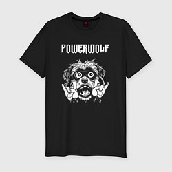 Мужская slim-футболка Powerwolf rock dog